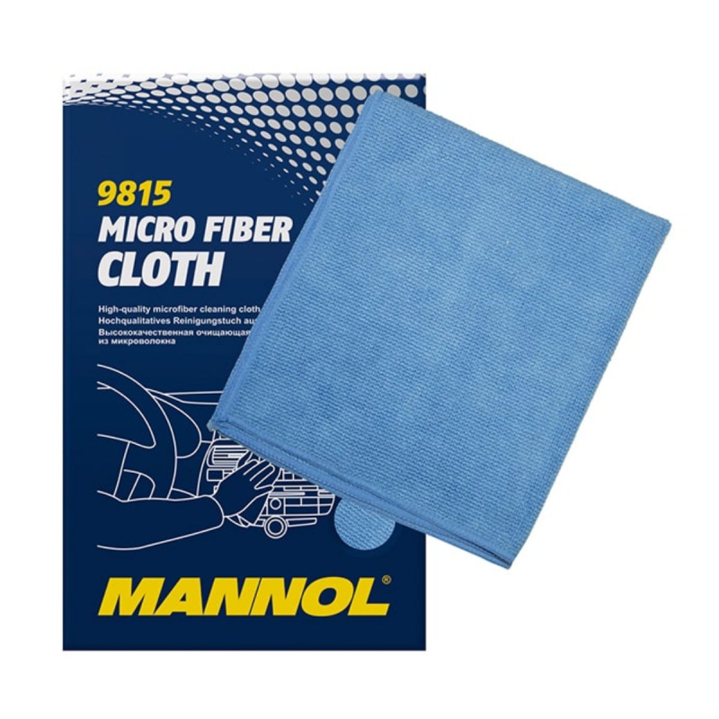 Microfiberklud  Lyseblå Farve  34x32 Cm  Til Aftørring   Rengøring