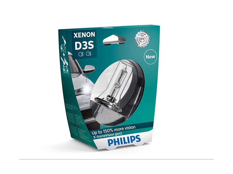 Philips D3s  -treme Vision   150  Xenonpære    Stk