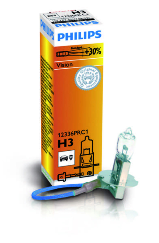 Philips H3 Pære Vision Premium  30  Mere Lys
