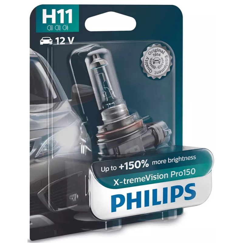 Philips H11  -tremevision Pro150 Pærer  150  Mere Lys    Stk