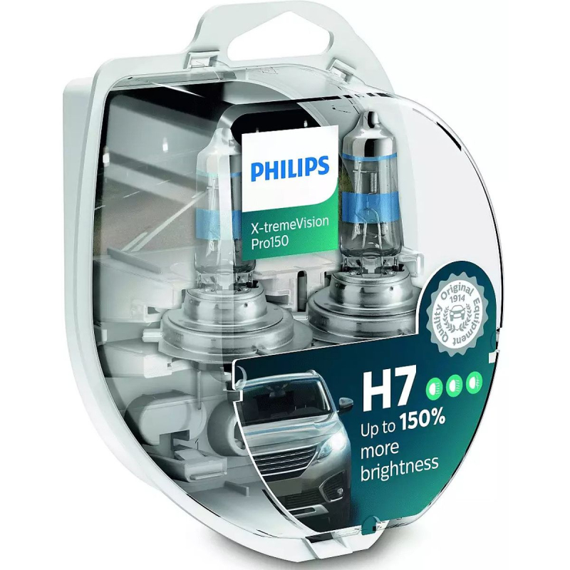 Philips H7  -tremevision Pro150 Pærer  150  Mere Lys    Stk