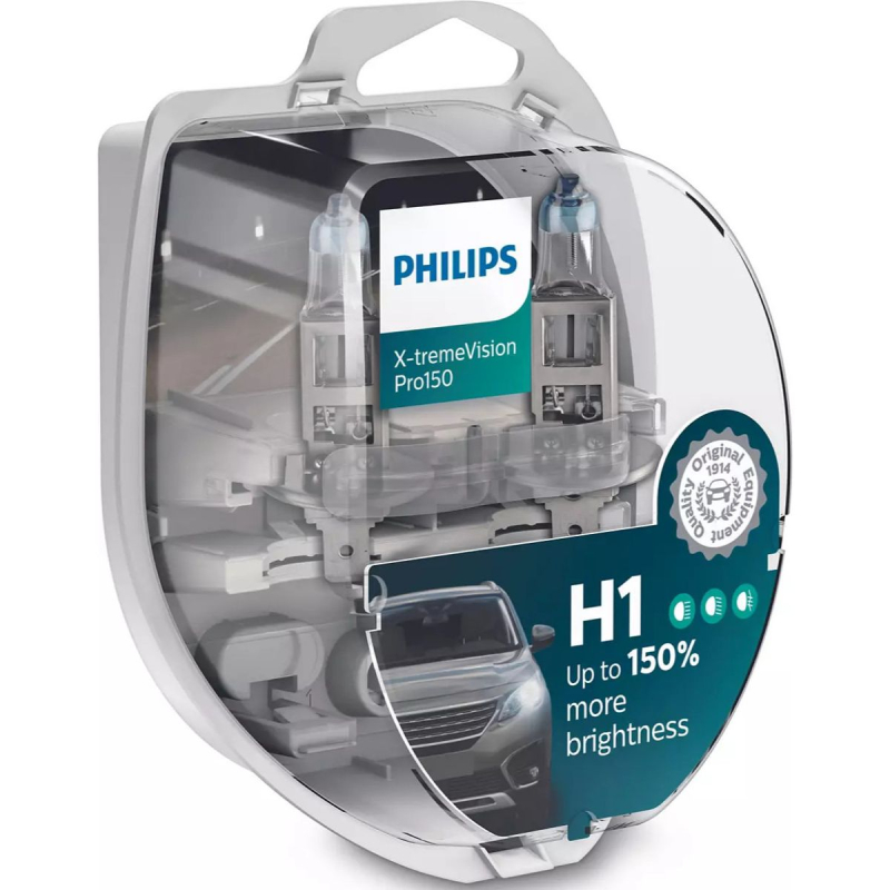 Philips H1  -tremevision Pro150 Pærer  150  Mere Lys    Stk