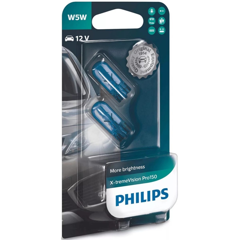 Philips W5w  -tremevision Pro150 Pærer  150  Mere Lys    Stk