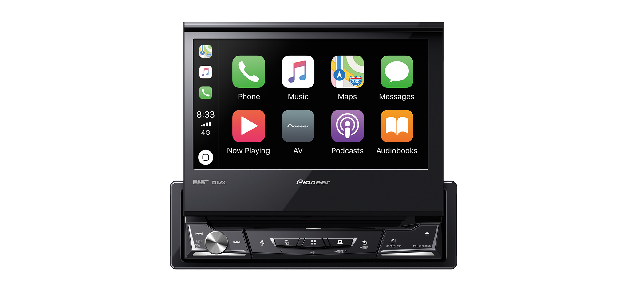 Pioneer Avh-z7200dab Enkelt Din Bilradio Med Udfoldelig Skærm