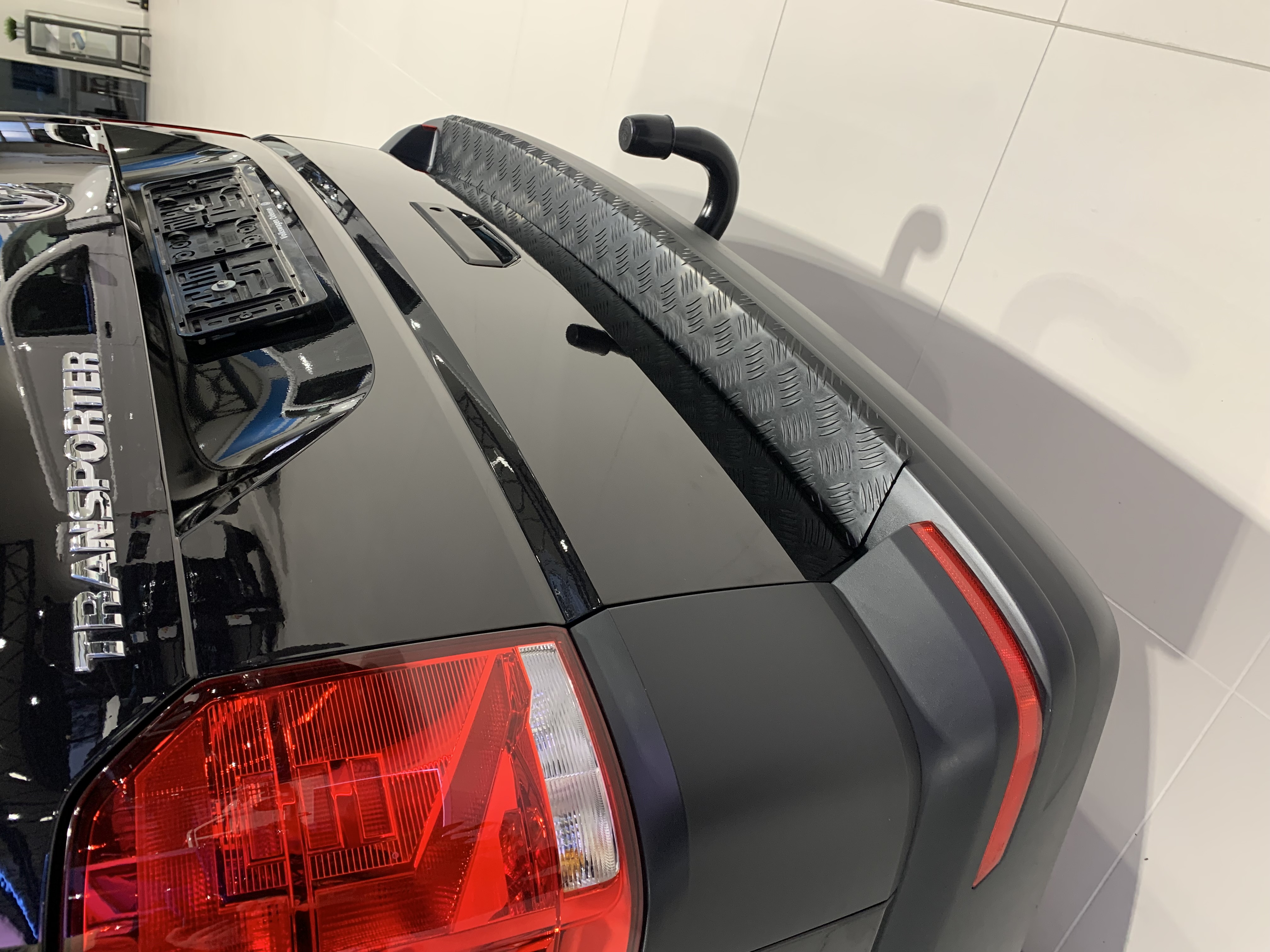 Rear Bumper Sill Cover  Black Anodized  Aluminium  Tailgate