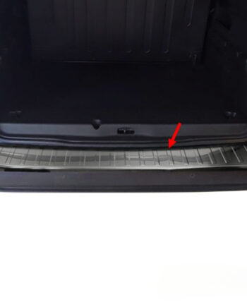 Rear Bumper Sill Cover   Steel   Black Chrome