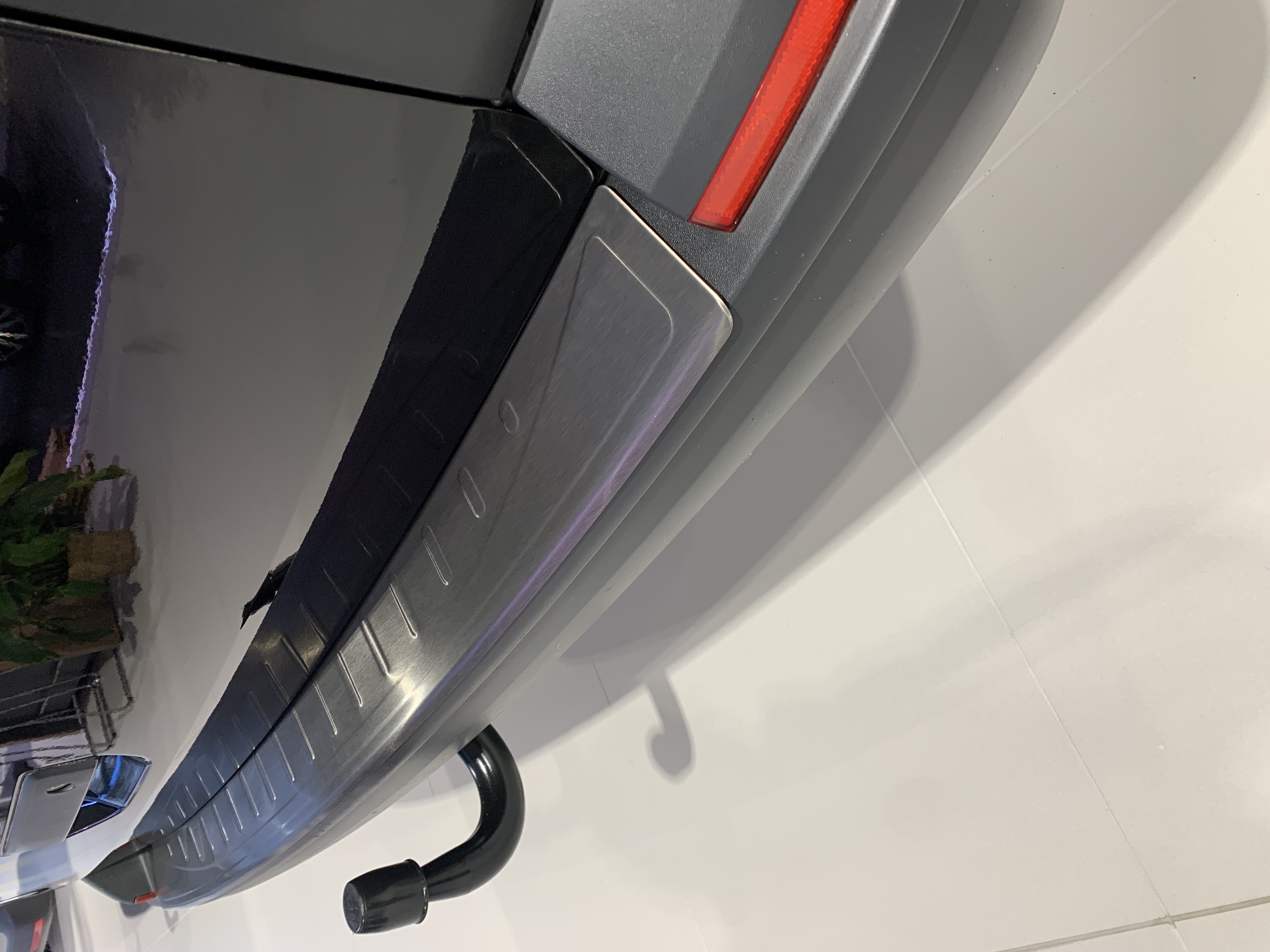 Rear Bumper Sill Cover   Steel  Black-brushed   Tailgate