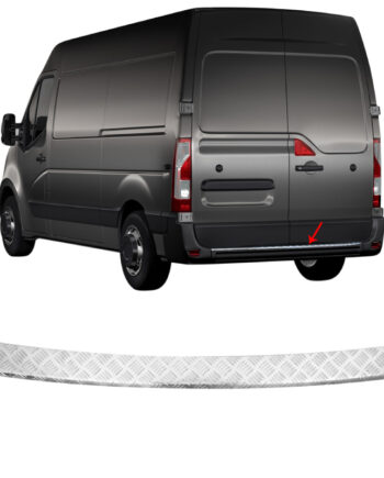 Rear Bumper Sill Cover  Silver Anodized  Aluminium