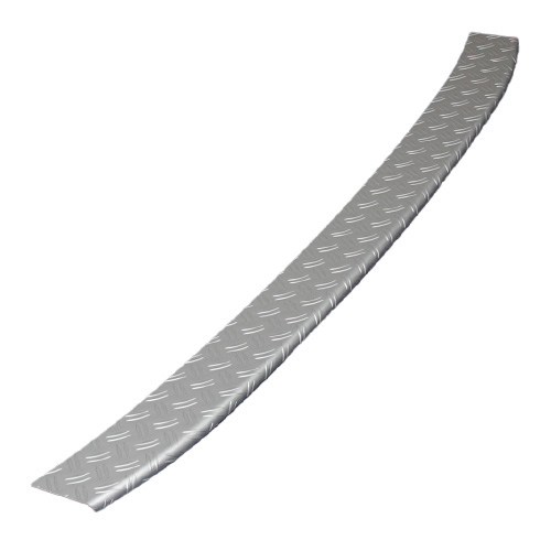 Rear Bumper Sill Cover Silver Anodized Aluminium