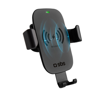 Sbs Mobilholder Til Luftdyse Med Trådløs Opladning Sort