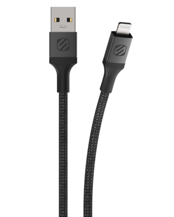Scosche Strikeline Braided Ladekabel Lightning Til Usb-  30 Cm Sort