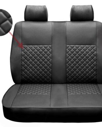 Seat Cover Diamond Black Black Double Seat