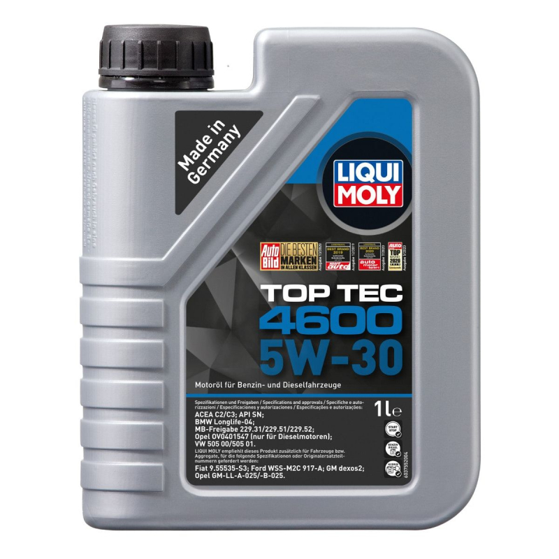 Top Tec 4600 Liqui Moly 5w30 Motorolie     Liters Dunk