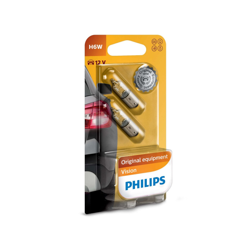 H6w Philips Pære 12volt 6watt    Stk