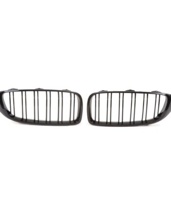 Jom Frontgrill Med Dobbelt Ribbe   Blank Sort Til Bmw Serie   F32 F33 F36 årgang 2013-