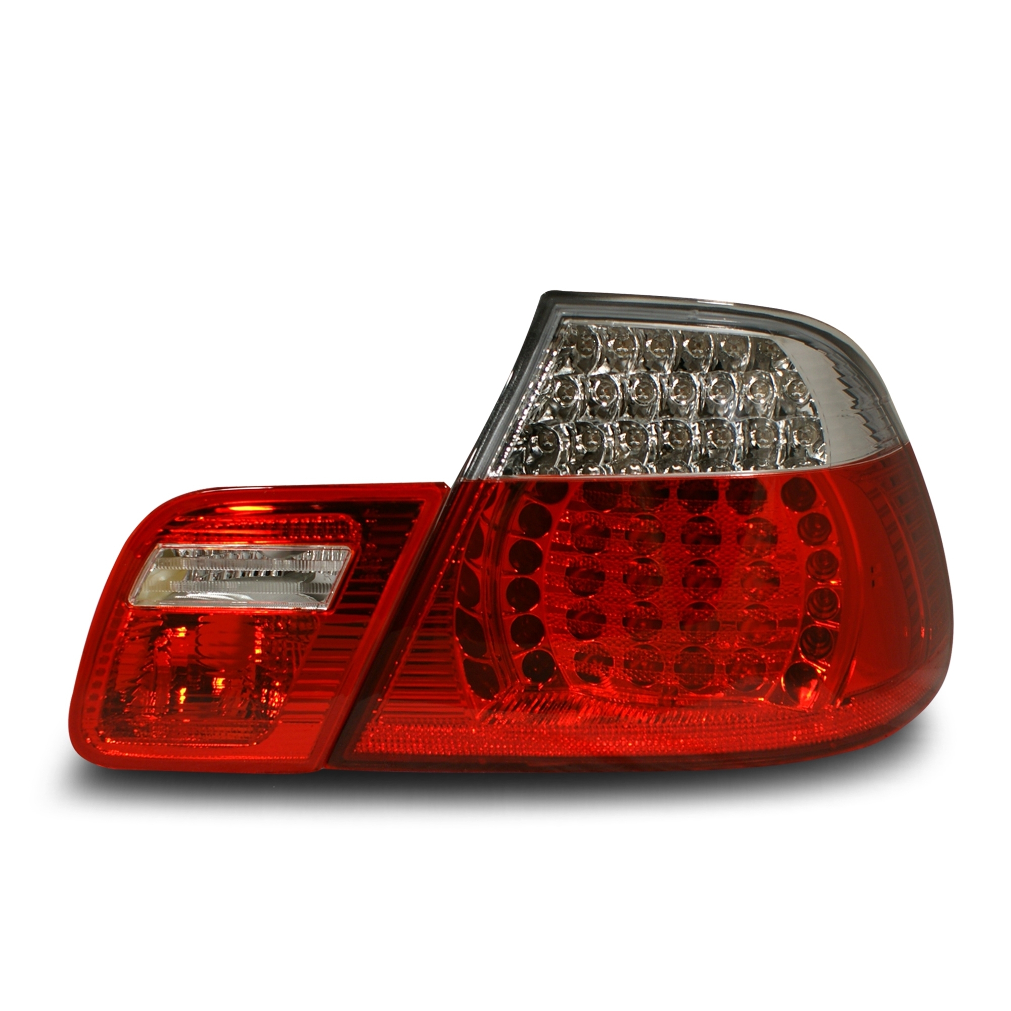 Led Baglygter Klar Glas Hvid Rød Til Bmw E46   Serie  Cabrio  årgang 04 2000-03 2003
