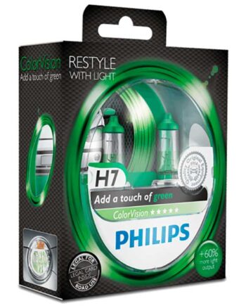 Philips Colorvision Grøn H7 55w 12v Sæt