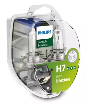 Philips H7 Longlife Ecovision Pærer Med Op Til 4x Længere Levetid    Stk