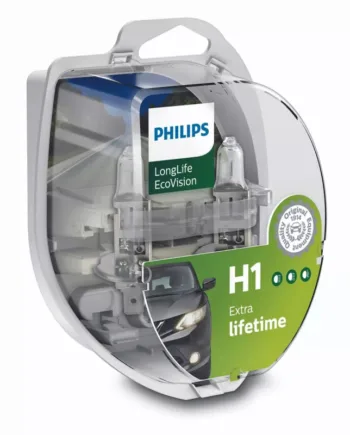 Philips H1 Longlife Ecovision Pærer Med Op Til 4x Længere Levetid    Stk