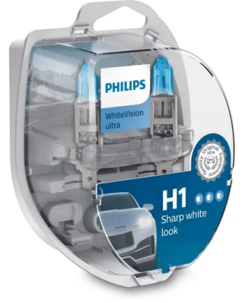 Philips H1 Whitevision Ultra Pærer Med Xenon Effekt    60  Mere Lys   Stk      Stk  W5w