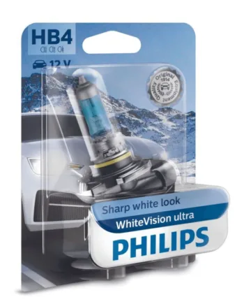 Philips Hb4 Whitevision Ultra Pærer Med Xenon Effekt    60  Mere Lys   Stk