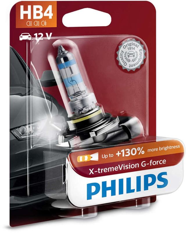 Philips Hb4  -tremevision  -force Pærer  130  Mere Lys     Stk