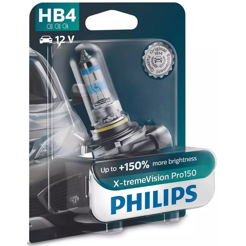 Philips Hb4  -tremevision Pro150 Pærer  150  Mere Lys    Stk