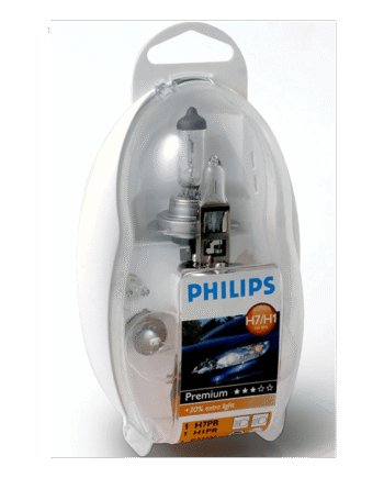 Philips Premium H1 H7 12v Reservepære Kit