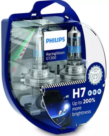Philips Racingvision Gt200 H7 Pærer  200  Mere Lys    Stk