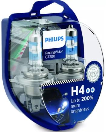 Philips Racingvision Gt200 H4 Pærer  200  Mere Lys    Stk