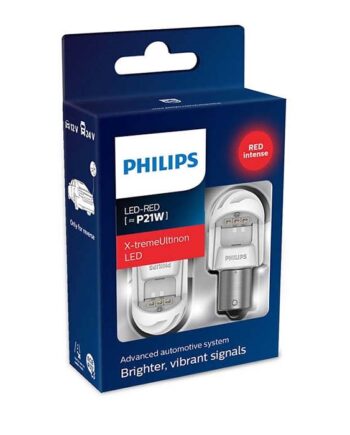 Philips Ultinon Led P21w Rød 12 24v Sæt