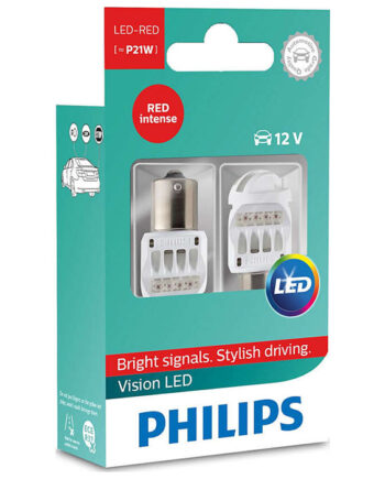 Philips Vision P21w 12v Led Bak Rød Sæt