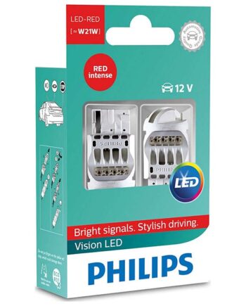 Philips Vision W21w 12v Led Bak Rød Sæt
