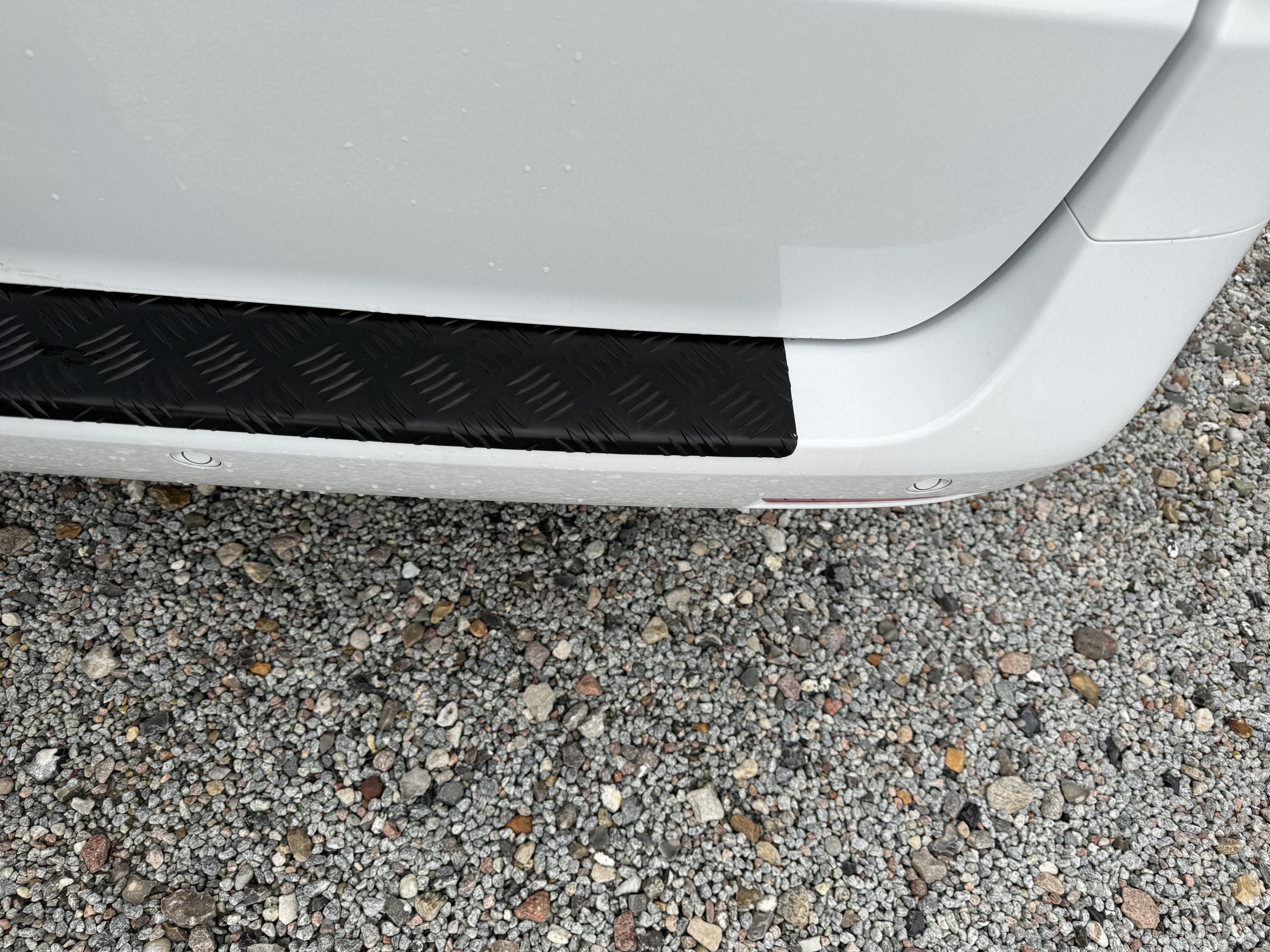 Rear Bumper Sill Cover  Black Anodized  Aluminium
