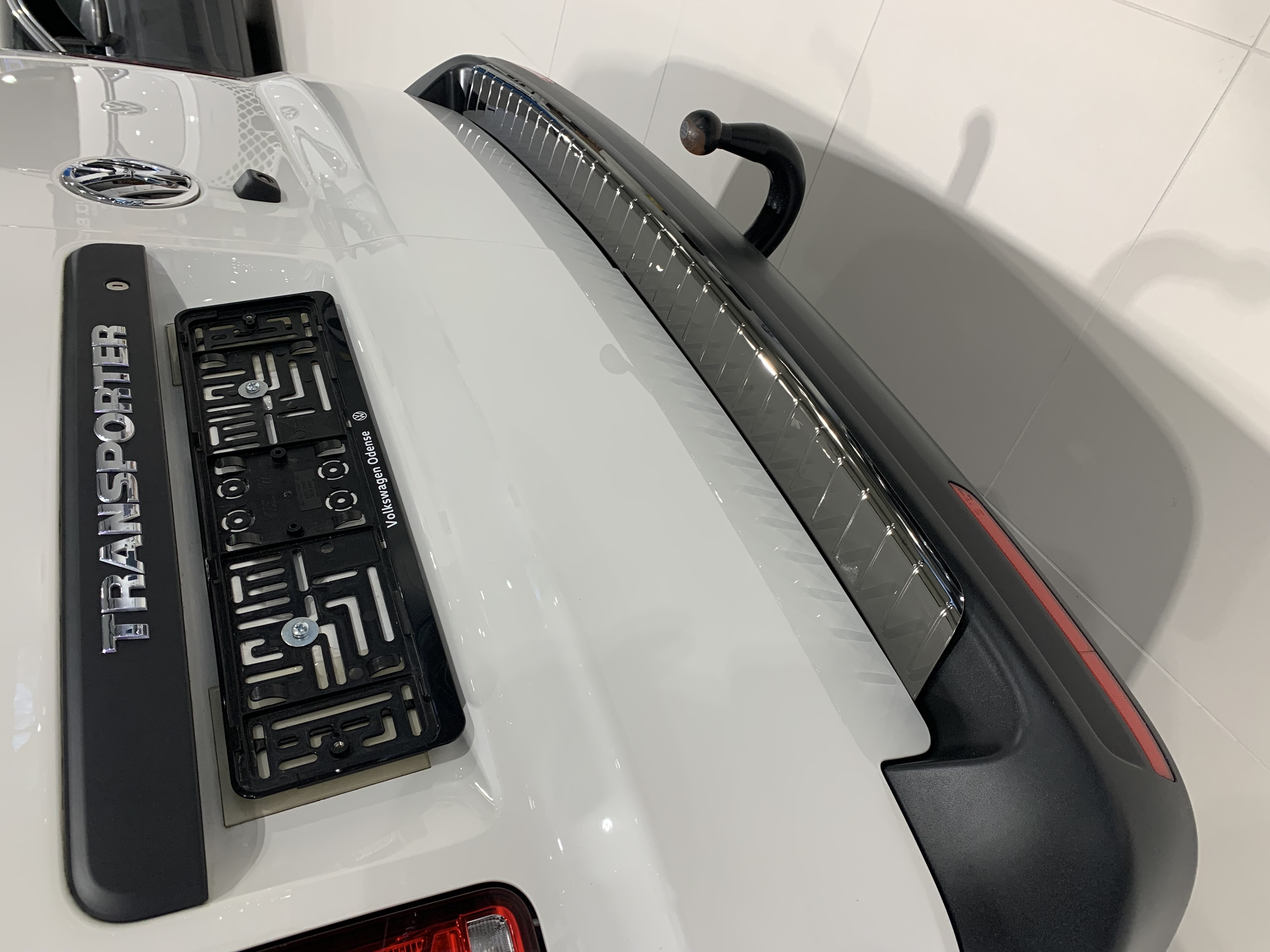 Rear Bumper Sill Cover   Steel  Black Chrome   Barn Door