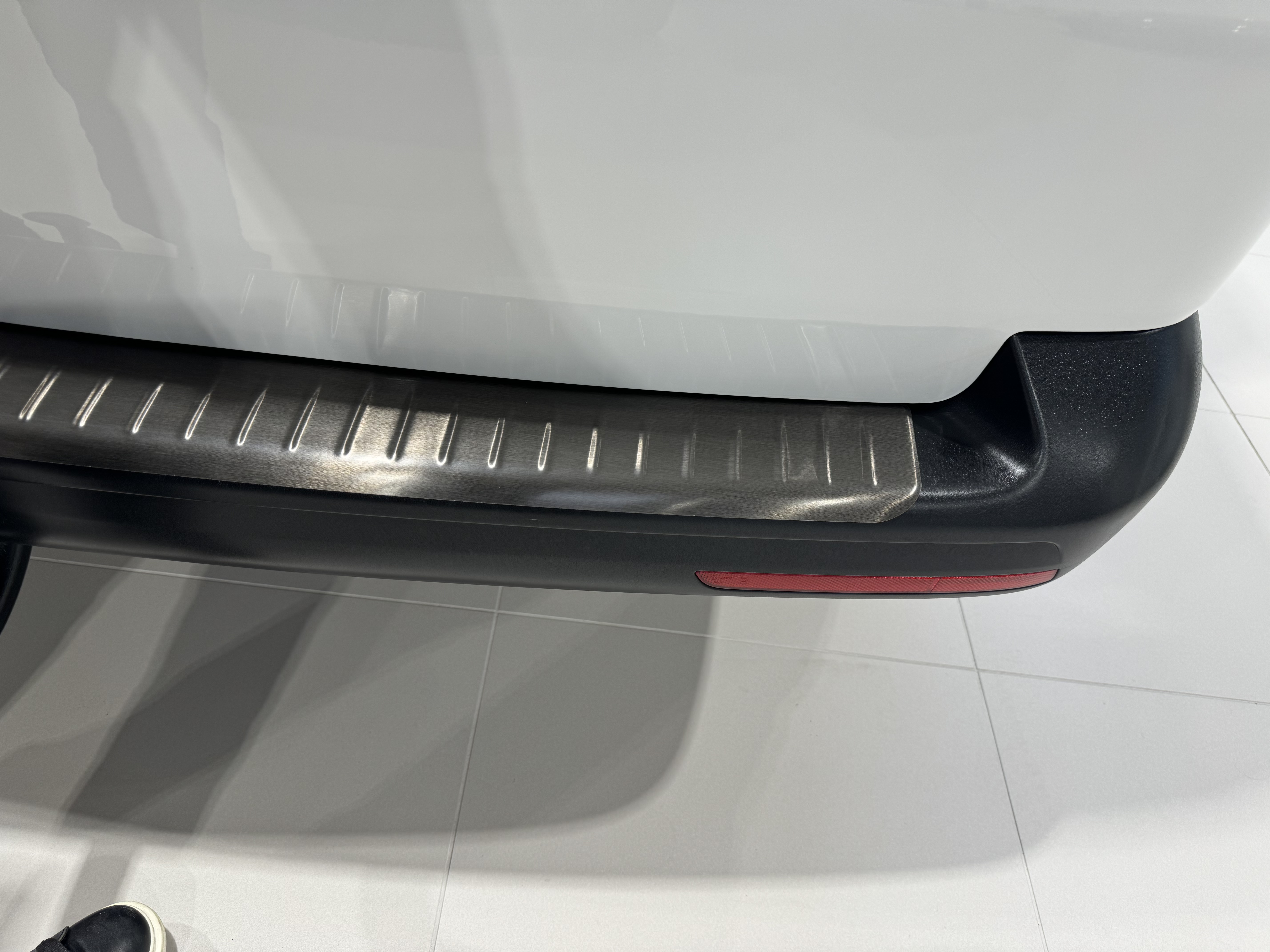 Rear Bumper Sill Cover   Steel  Black-brushed   Barn Door
