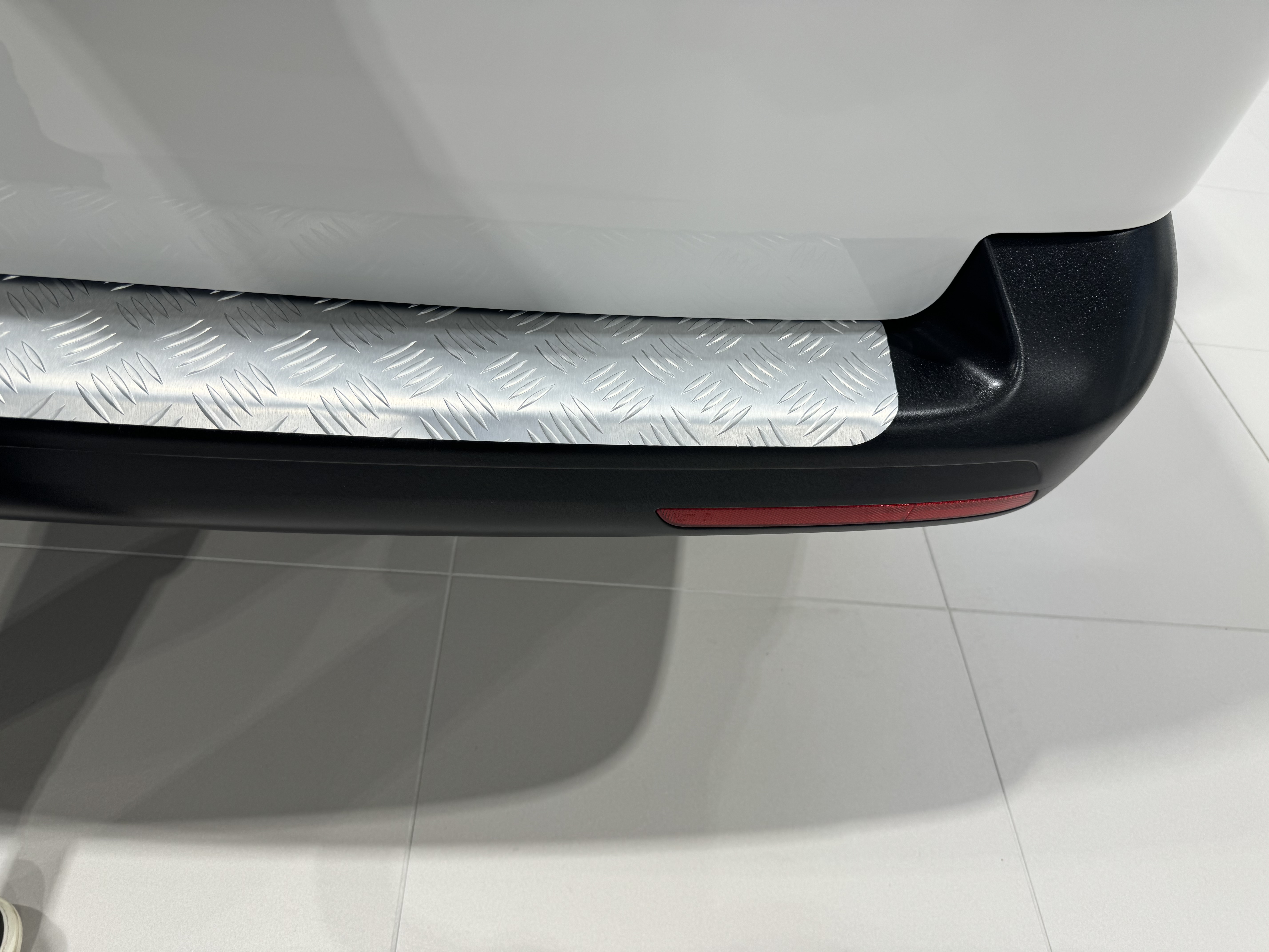 Rear Bumper Sill Cover  Silver Anodized  Aluminium  Barn Door