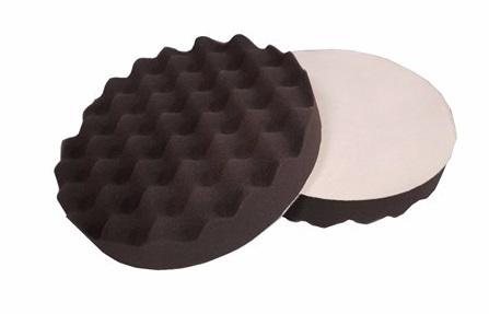 Sort Polerpude 200mm Vaflet Blød   200 Mm