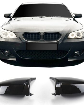 Spejlcover Sæt   Blank Sort Til Bmw E60  E61 Lci  2007-2009