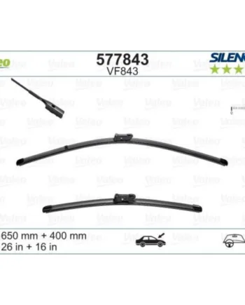 Vf843 Valeo Silencio Viskerblade   Fladblade Sæt 650 400mm