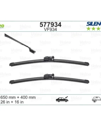 Vf934 Valeo Silencio Viskerblade   Fladblade Sæt 650 400mm