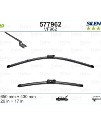 Vf962 Valeo Silencio Viskerblade   Fladblade Sæt 650 425mm