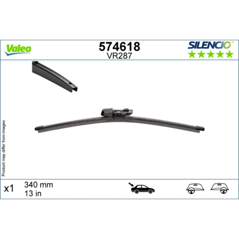 Vr287 Valeo Silencio Bagrudevisker  13 Inch   340mm Lang