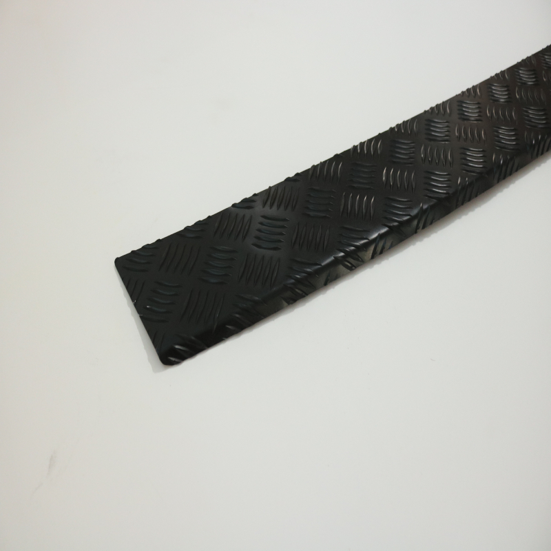Rear Bumper Sill Cover  Black Anodized  Aluminium