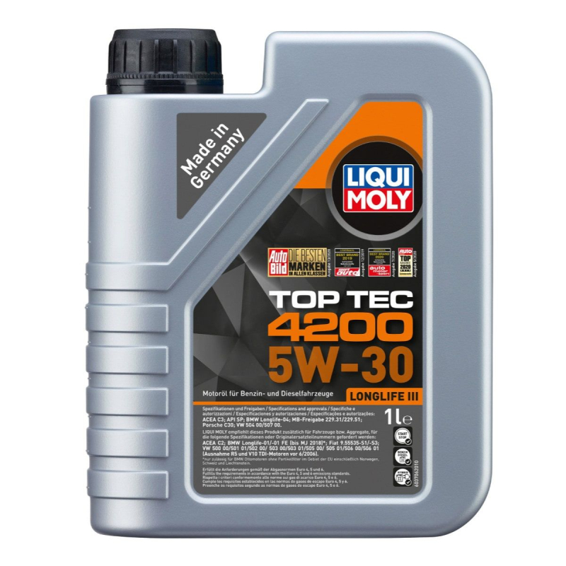 Top Tec 4200 Liqui Moly 5w30 Motorolie     Liters Dunk