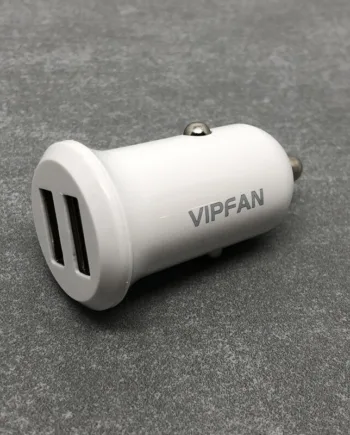 Usb Billader  12 24v  Dobbelt Usb Udtag  Hvid  Vipfan